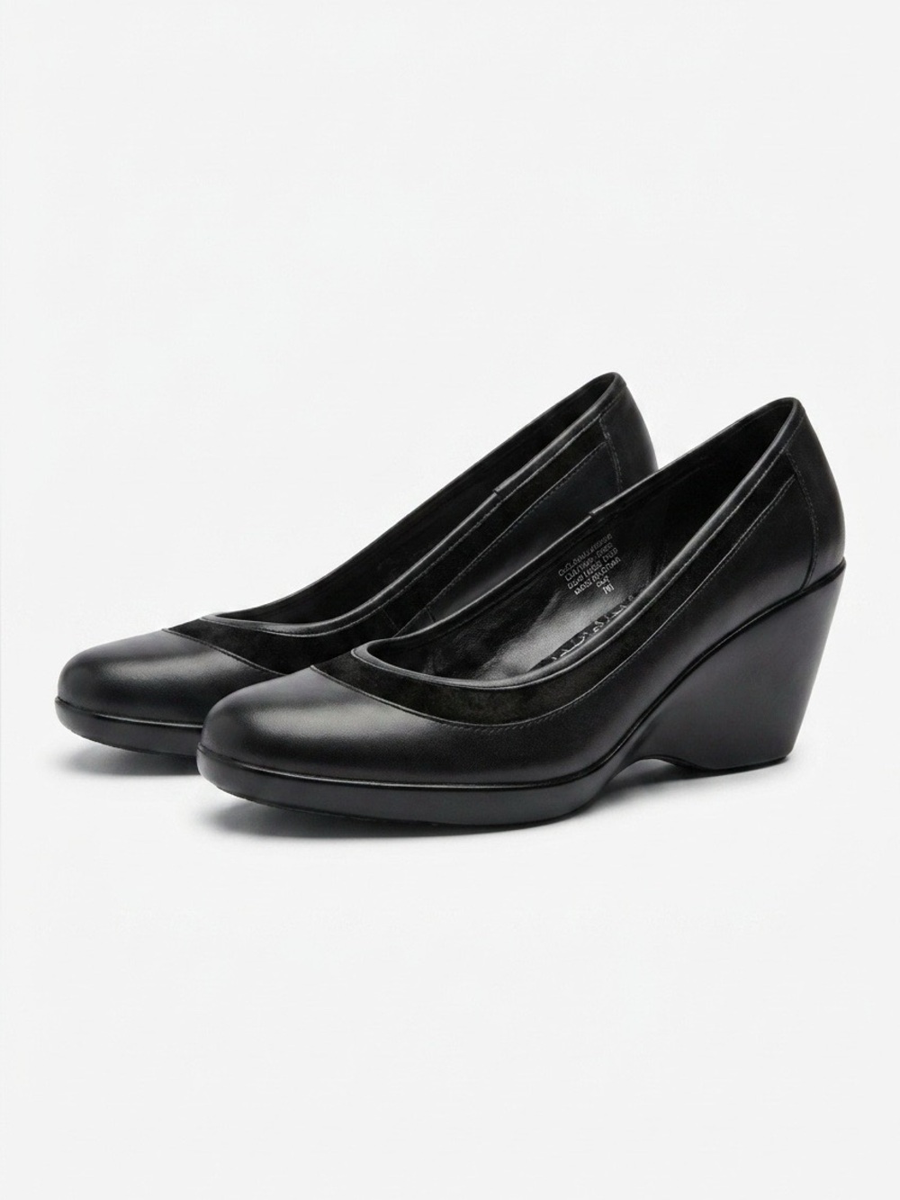 Black Nine West Slip on Wedge Heel 2.5”Heel 7M